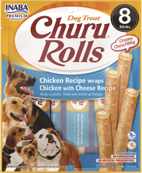 INABA INABA DOG Churu ROLLS (Chicken with Cheese) 1 Pack (96 g) current Canpet package