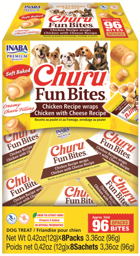 INABA INABA DOG FUN BITES (Chicken with Cheese) 1 Pack (96 g) current Canpet package