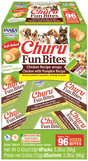 INABA INABA DOG FUN BITES (Chicken with Pumpkin) 1 Pack (96 g) current Canpet package
