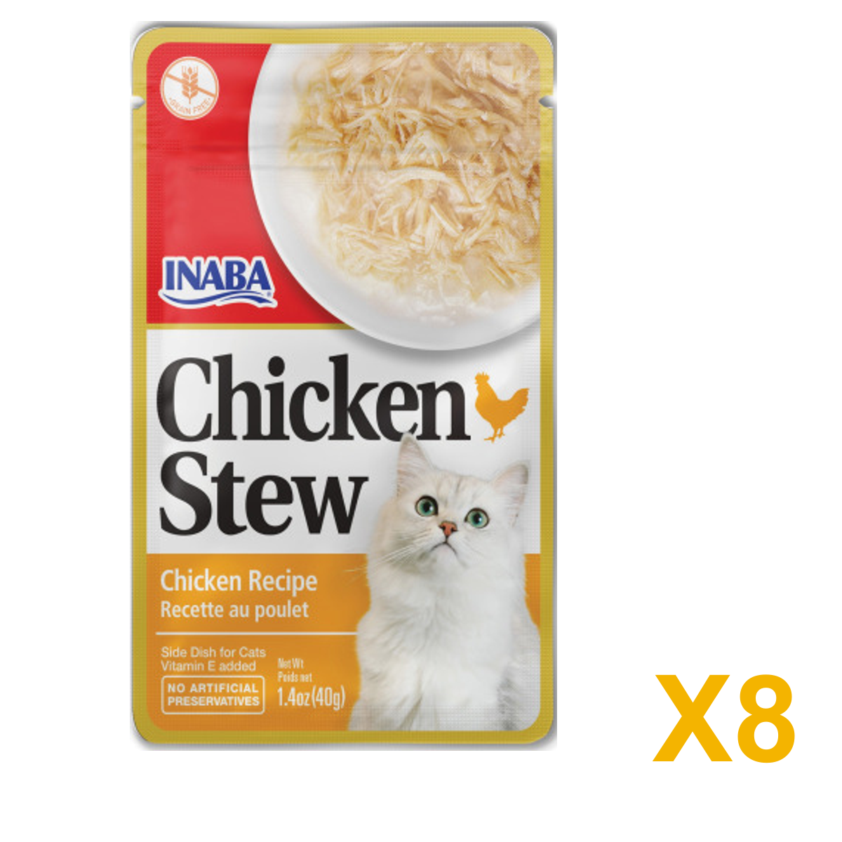 INABA INABA CAT Chicken STEW (Chicken) 8 Pack (8 × 40 g) X8 quantity-marked product image