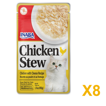INABA INABA CAT Chicken STEW (Chicken with Cheese) 8 Pack (8 × 40 g) X8 quantity-marked product image