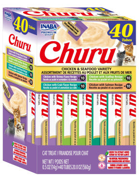 INABA INABA CAT Churu Purees 40 PACK (Chicken & Seafood) 1 Pack (560 g) current Canpet package