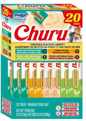 INABA INABA CAT Churu Purees 20 PACK (Chicken & Seafood) 1 Pack (280 g) current Canpet package