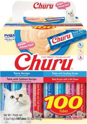 INABA INABA CAT Churu Purees 100 PACK (Tuna) 1 Pack (1400 g) current Canpet package