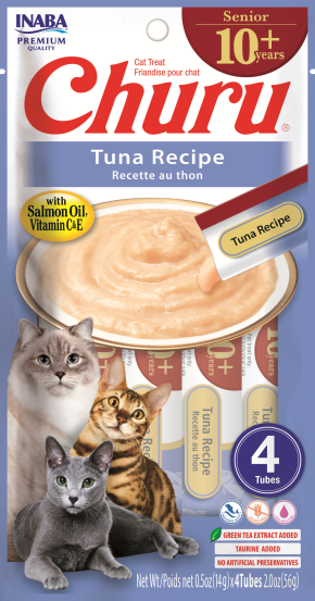 INABA INABA Cat SENIOR 10+ CHURU (Tuna) 1 Pack (56 g) current Canpet package