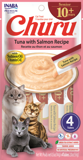 INABA INABA Cat SENIOR 10+ CHURU (Tuna with Salmon) 1 Pack (56 g) current Canpet package