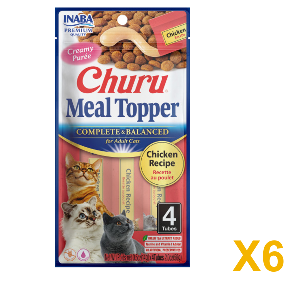 INABA INABA CAT Churu MEAL TOPPER (Chicken) 6 Pack (6 × 56 g) X6 quantity-marked product image