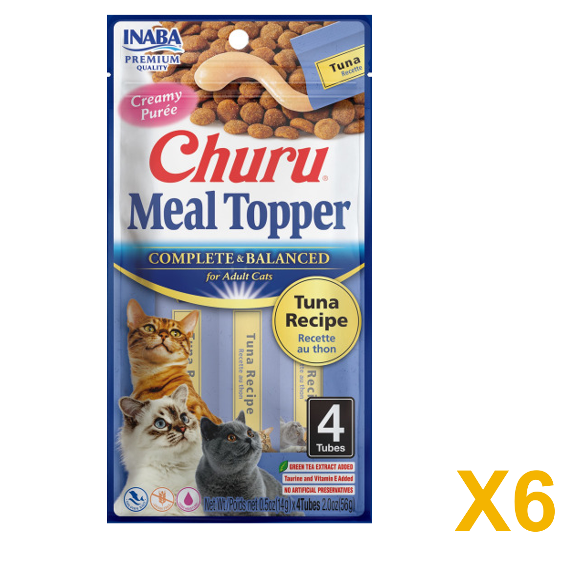 INABA INABA CAT Churu MEAL TOPPER (Tuna) 6 Pack (6 × 56 g) X6 quantity-marked product image