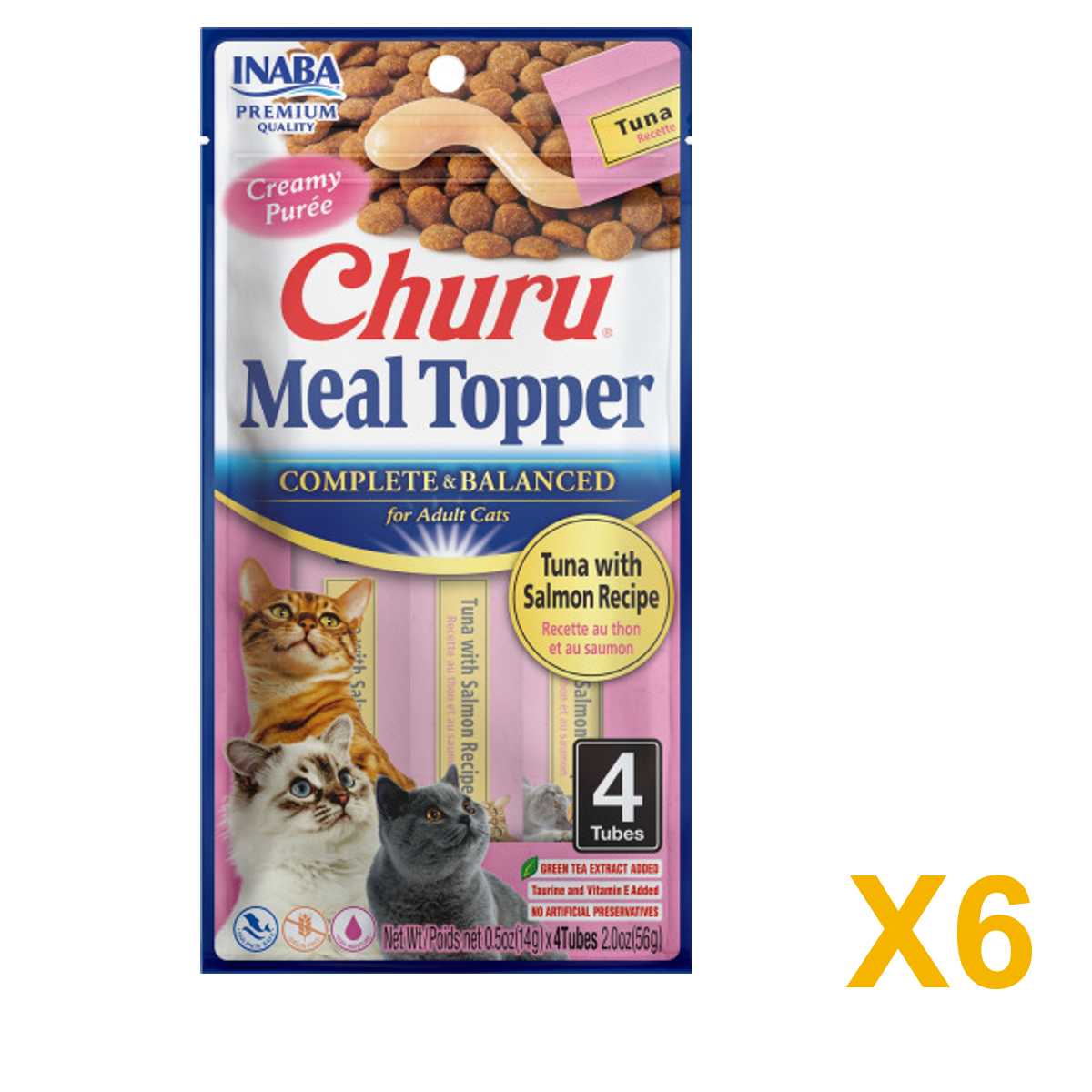 INABA INABA CAT Churu MEAL TOPPER (Tuna with Salmon) 6 Pack (6 × 56 g) X6 quantity-marked product image