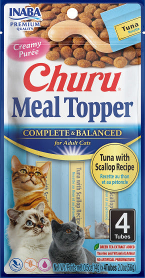 INABA INABA CAT Churu MEAL TOPPER (Tuna with Scallop) 1 Pack (56 g) current Canpet package