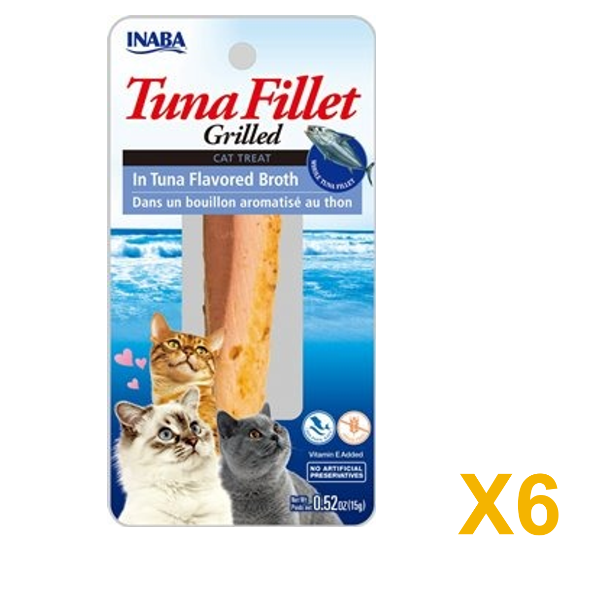INABA INABA CAT GRILLED FILLETS (Tuna in Tuna Broth) 6 Pack (6 Fillets) X6 quantity-marked product image