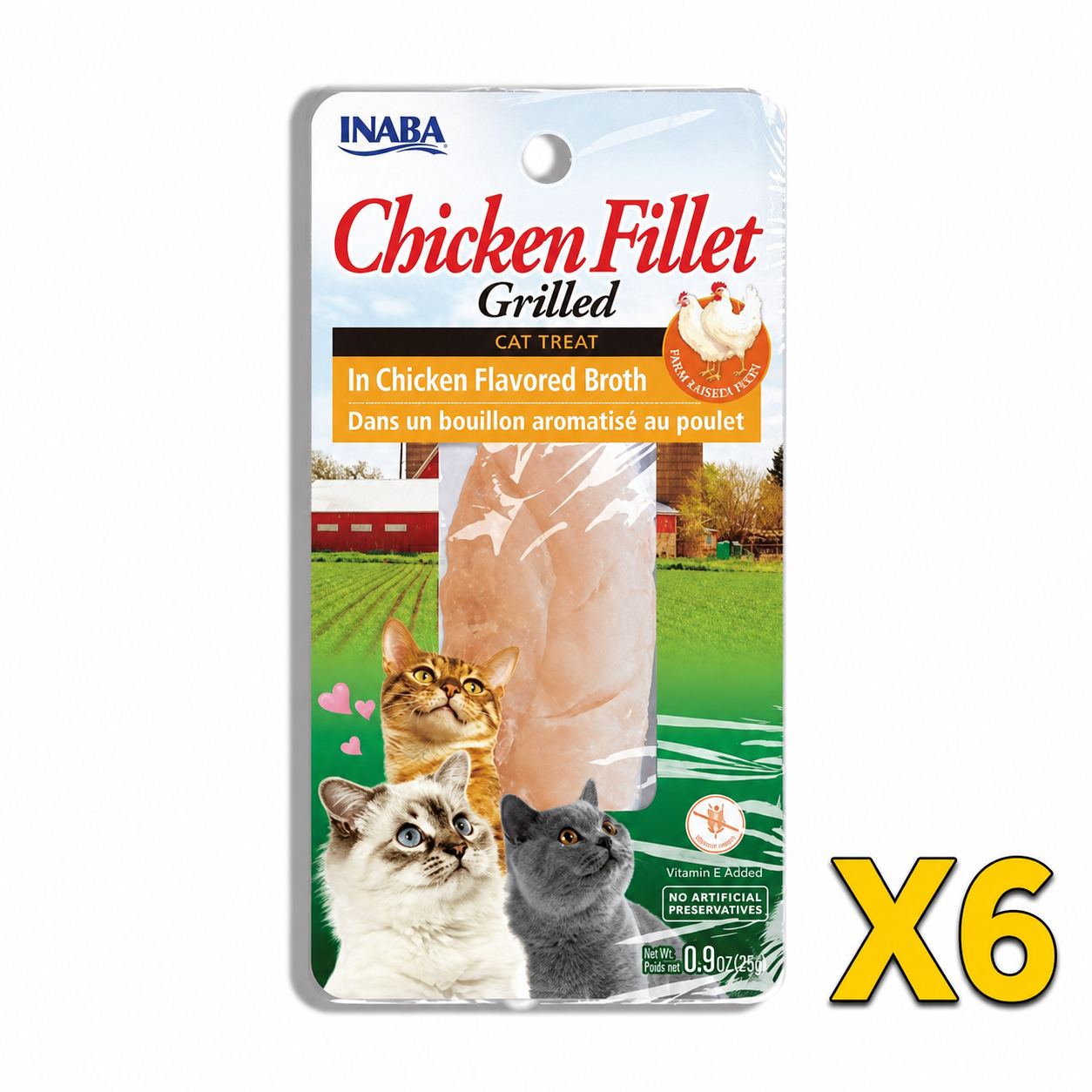 INABA Inaba CAT GRILLED FILLETS (Chicken in Chicken Broth) 6 Pack (6 Fillets) X6 quantity-marked product image