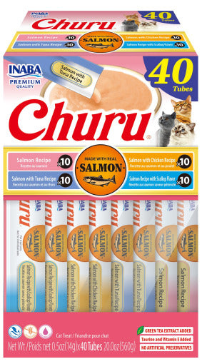 INABA INABA CAT Churu Purees 40 PACK (Salmon) 1 Pack (560 g) current Canpet package