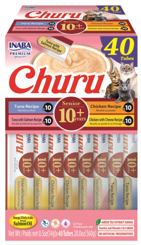 INABA INABA CAT Churu SENIOR 10+ 40 PACK (Tuna & Chicken) 1 Pack (560 g) current Canpet package