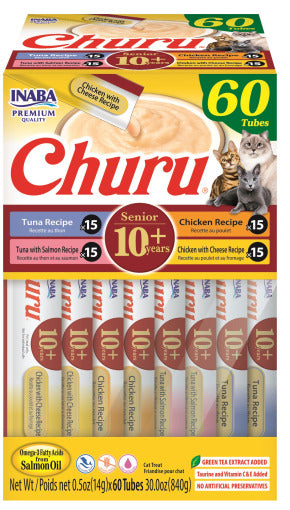 INABA INABA CAT Churu SENIOR 10+ 60 PACK (Tuna & Chicken) 1 Pack (840 g) current Canpet package
