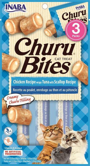 INABA INABA CAT Churu BITES (Tuna with Scallop) 1 Pack (30 g) current Canpet package
