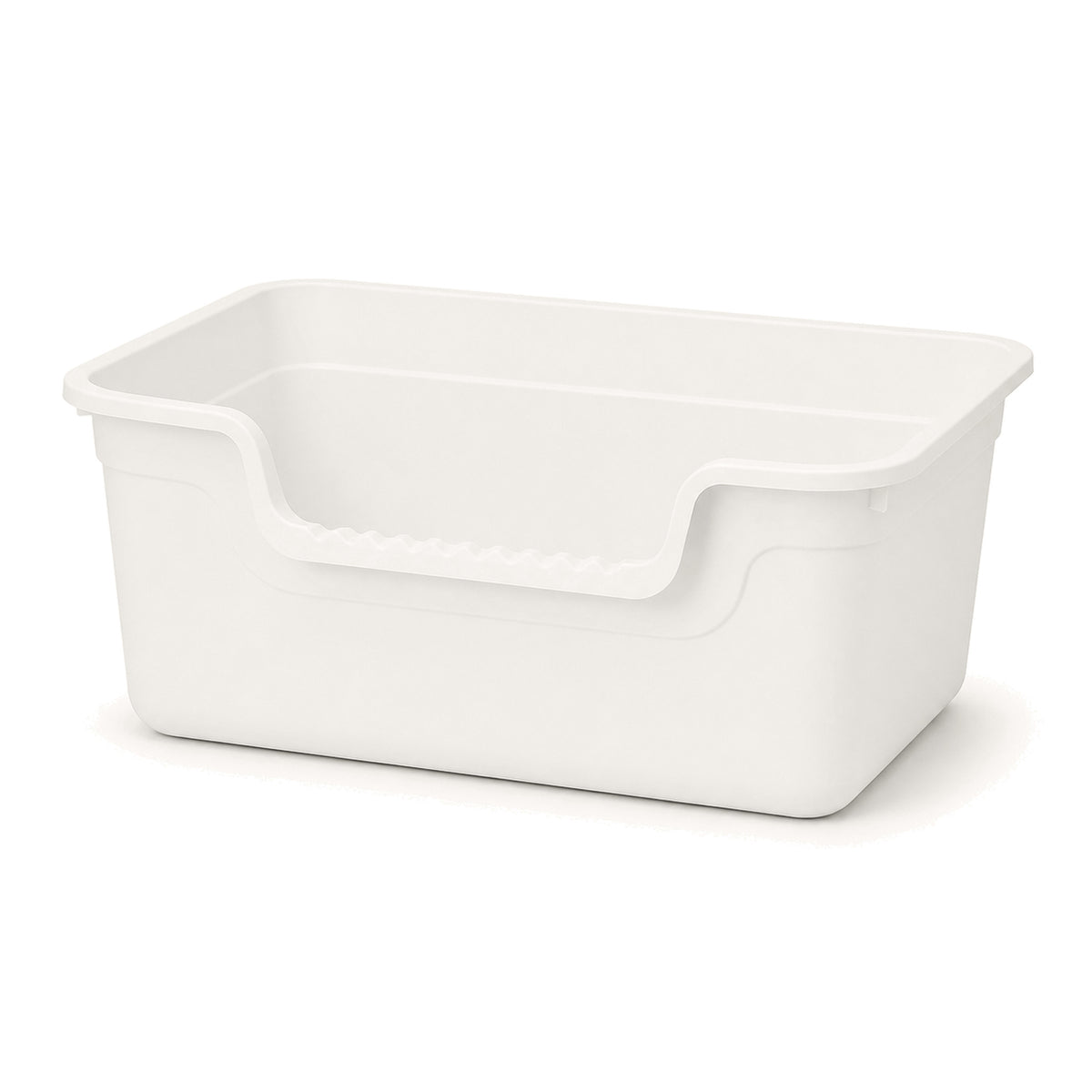 58 cm Extra-Large Ivory White open anti-splash cat litter box SKU image [Gallery: Extra-Large / Ivory White]