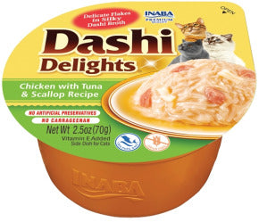 INABA INABA CAT DASHI DELIGHTS (Chicken w/Tuna & Scallop) 1 Pack (70 g) current Canpet package