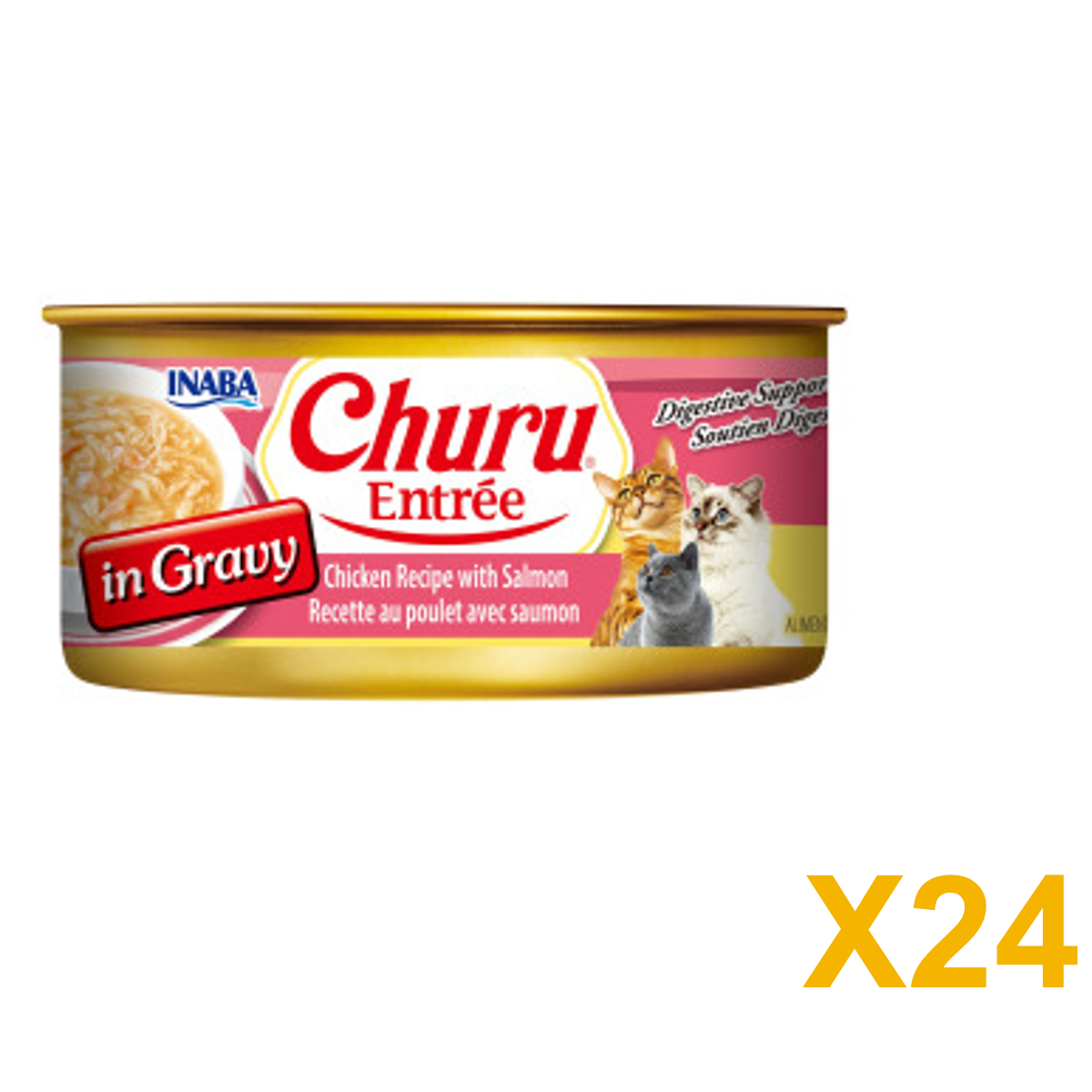 INABA INABA CAT Churu ENTREE GRAVY (Chicken & Salmon) - 156 g 24 Pack (24 × 156 g) X24 quantity-marked product image