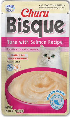 INABA INABA CAT Churu BISQUE (Tuna with Salmon) 1 Pack (40 g) current Canpet package