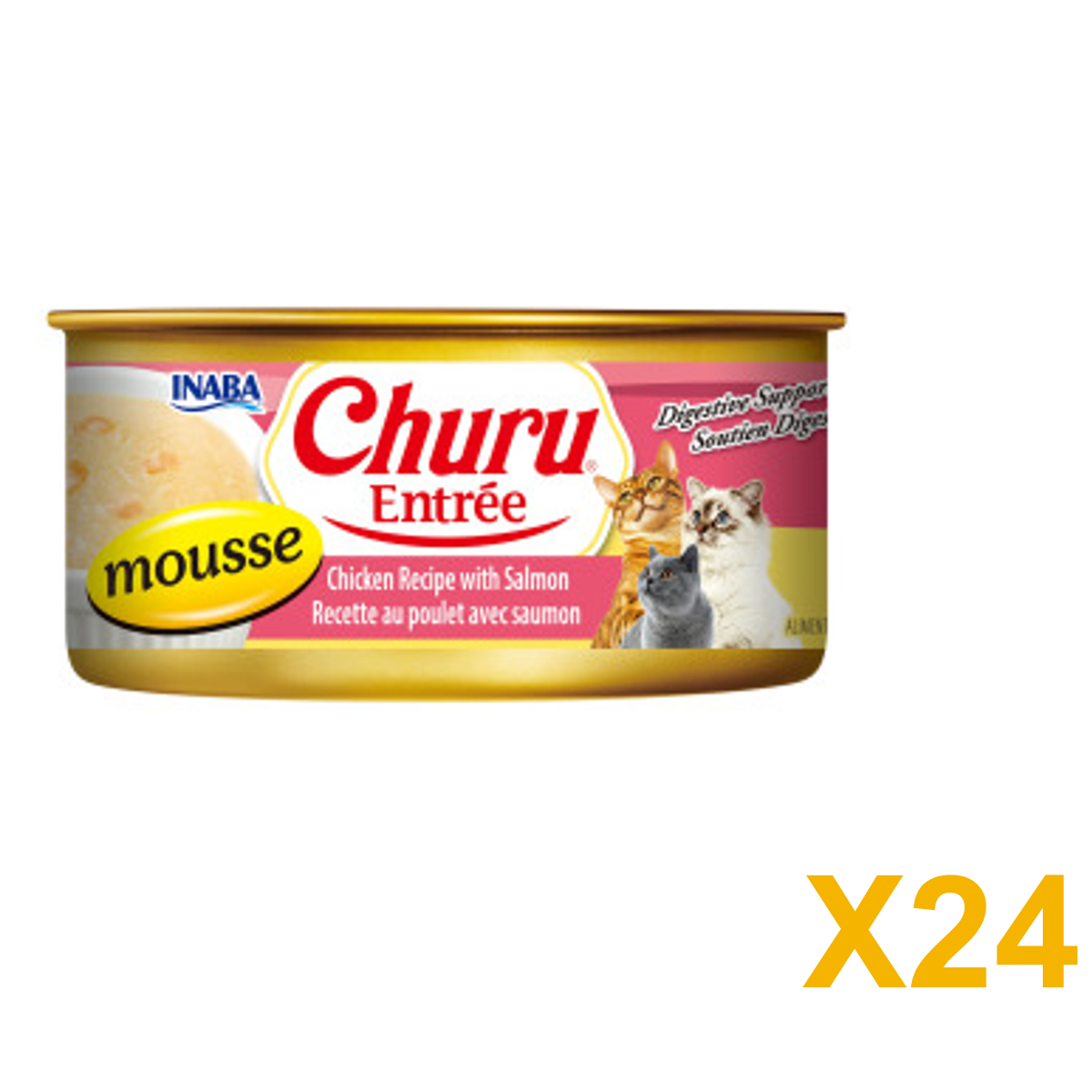 INABA INABA CAT Churu ENTREE MOUSSE (Chicken & Salmon) - 156 g 24 Pack (24 × 156 g) X24 quantity-marked product image