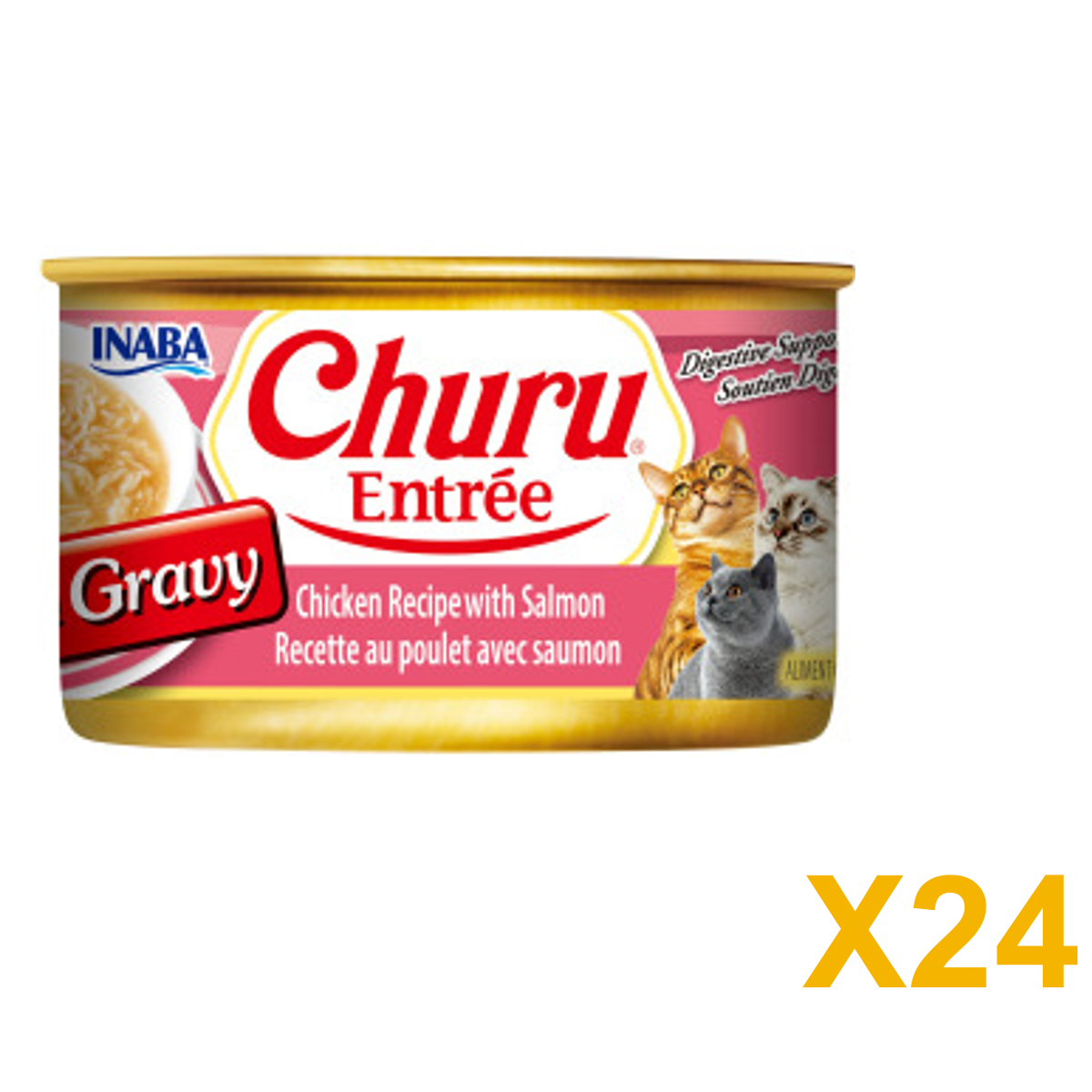 INABA INABA CAT Churu ENTREE GRAVY (Chicken & Salmon) - 85 g 24 Pack (24 × 85 g) X24 quantity-marked product image