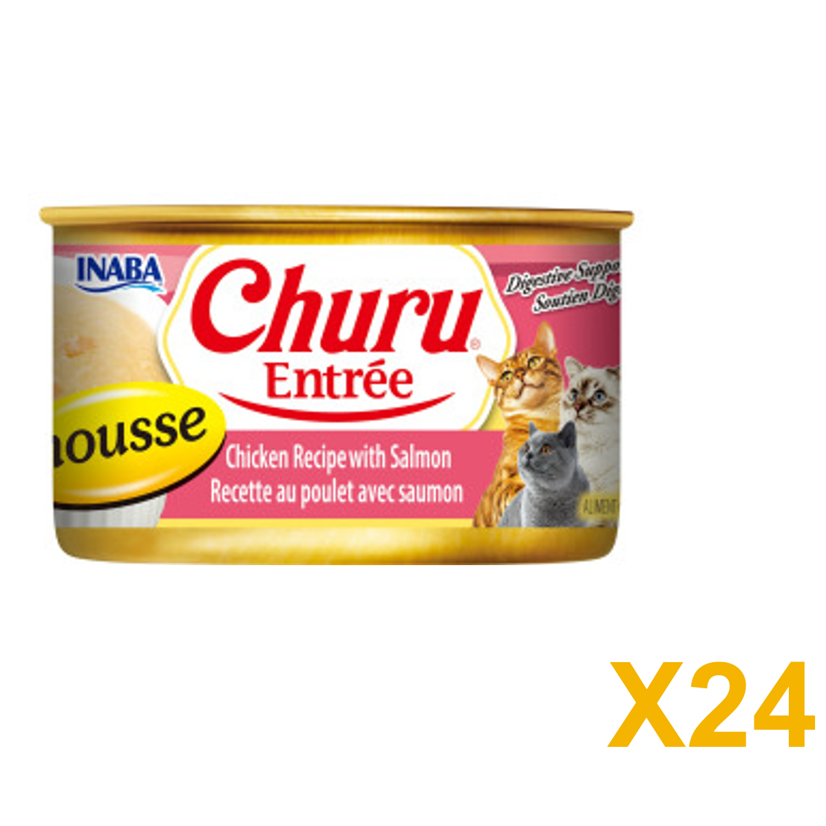 INABA INABA CAT Churu ENTREE MOUSSE (Chicken & Salmon) - 85 g 24 Pack (24 × 85 g) X24 quantity-marked product image