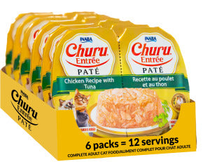 INABA INABA CAT Churu Entree Pate CUPS (Chicken & Tuna) 1 Pack (70 g) current Canpet package