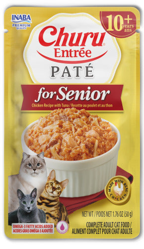 INABA INABA CAT Churu ENTREE PATE (Senior 10+) 1 Pack (4 Tubes) current Canpet package
