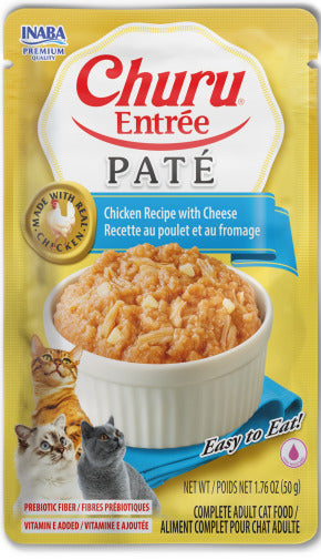 INABA INABA CAT Churu ENTREE PATE (Chicken w/Cheese) 1 Pack (50 g) current Canpet package
