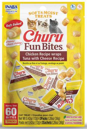 INABA INABA Cat FUN BITES (Tuna with Cheese) 1 Pack (36 g) current Canpet package