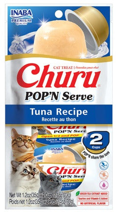 INABA INABA CAT Churu POP'N SERVE (Tuna) 1 Pack (2 Cups) current Canpet package