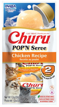 INABA INABA CAT Churu POP'N SERVE (Chicken) 1 Pack (2 Cups) current Canpet package