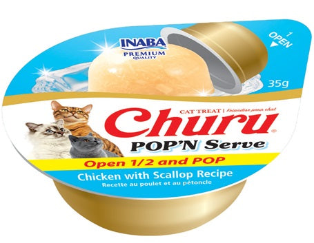 INABA CAT Churu POP'N SERVE (Chicken with Scallop) Can-Pet product information image (4893-1.jpg)