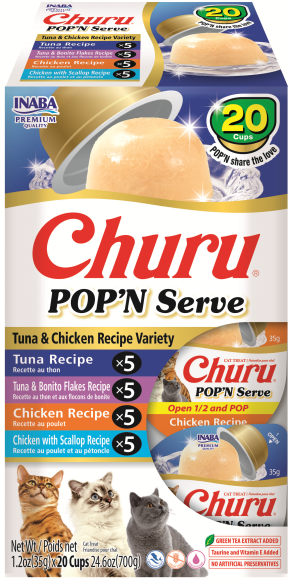 INABA INABA Cat Pop'N Serve 20 PACK (Tuna & Chicken) 1 Pack (700 g) current Canpet package