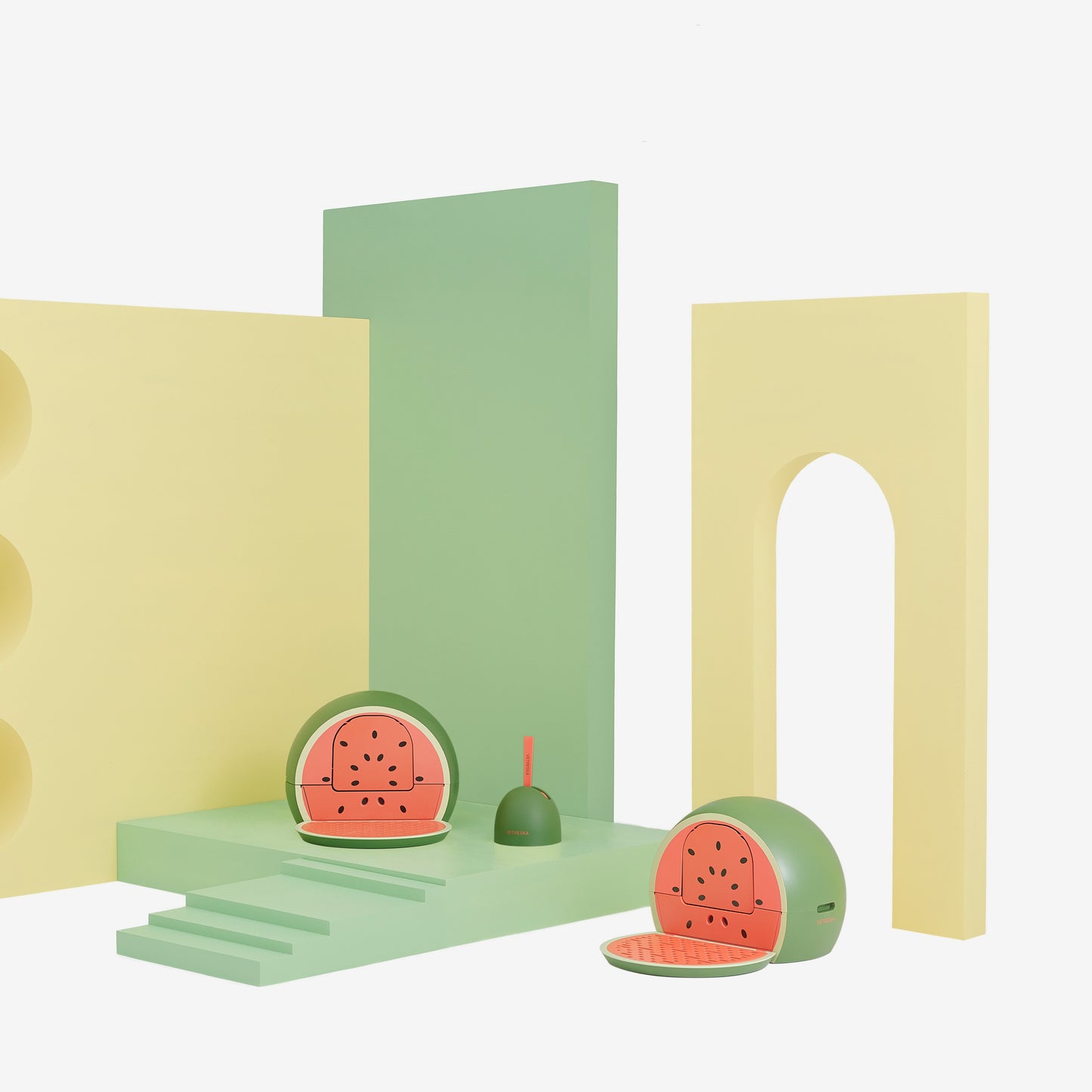 VETRESKA WATERMELON KITTY KOVE LITTER BOX