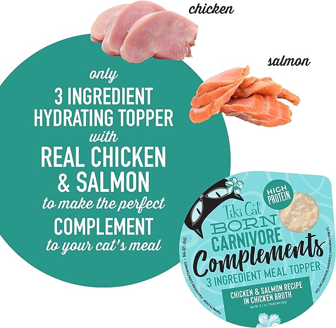 Tiki Cat® Born Carnivore® Complements Chicken & Salmon Cat Meal Toppers