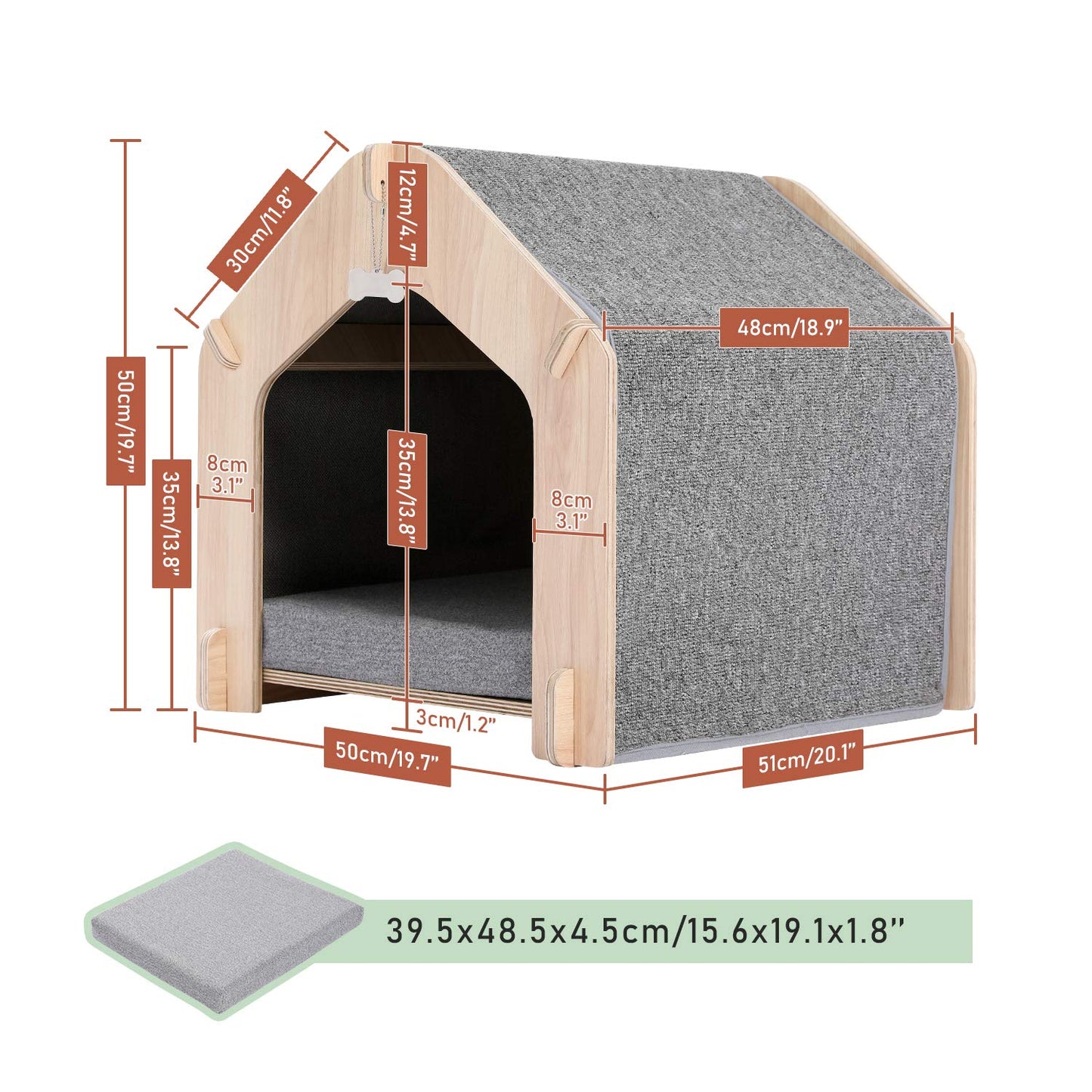 PAWZ Road Dog Car Seat for Small Medium Dogs Bed