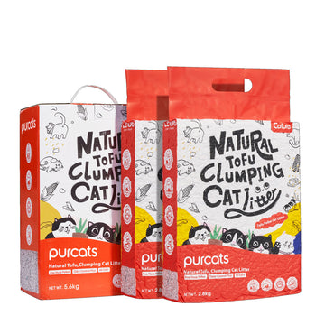 CATURE tofu and zeolite clumping cat litter two-bag package