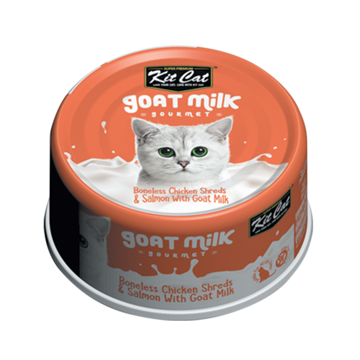 Kit Cat Boneless Chicken Shreds & Salmon With Goat Milk