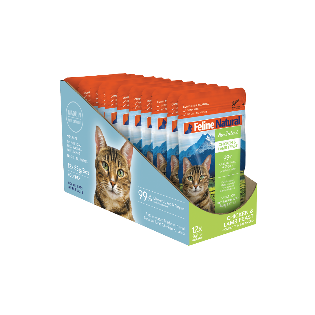 FELINE NATURAL™POUCHES  Chicken & Lamb Feast Pouch Cat Food