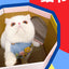 Blue floral pet bib scarf product details, size, materials, and care information
