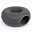 Donut felt cat tunnel bed dark grey Dark Grey L variant white background