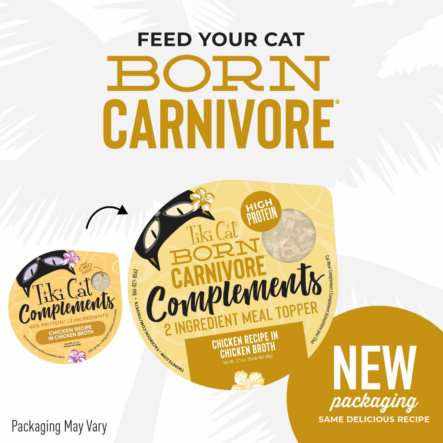 Tiki Cat® Born Carnivore® Complements Chicken Cat Meal Toppers