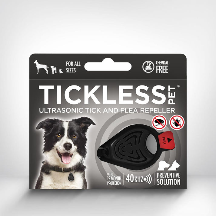 TICKLESS® Classic Pet  Ultrasonic Tick and Flea Repellent  - Black