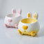 Curvy Bunny Butt Ceramic Pet Bowl with Long Ears