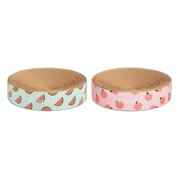APPROVED HERO | Vetreska Watermelon & Peach Cat Scratching Bed | Pure white exact cutout hero 2026-09-11 [Gallery: Hero]