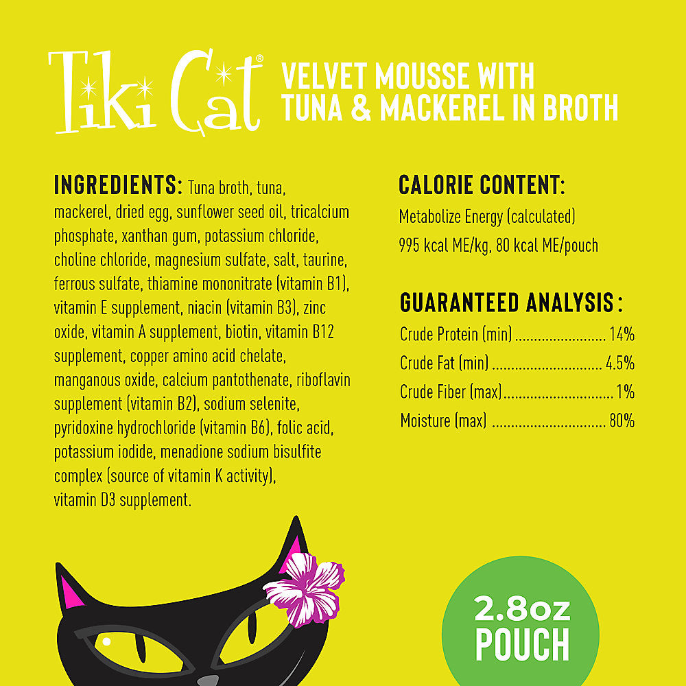 Tiki Cat® Velvet Mousse™ Tuna & Mackerel Wet Cat Food