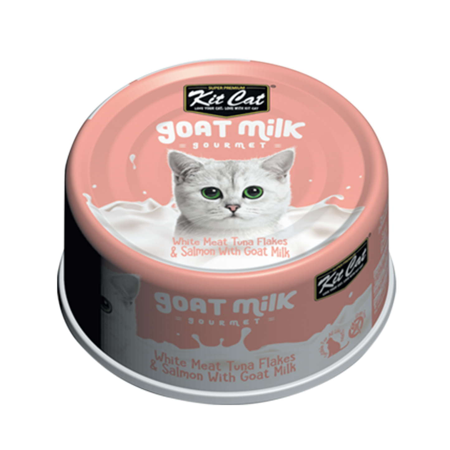 Kit Cat White Meat Tuna Flakes & Salmon With Goat Milk