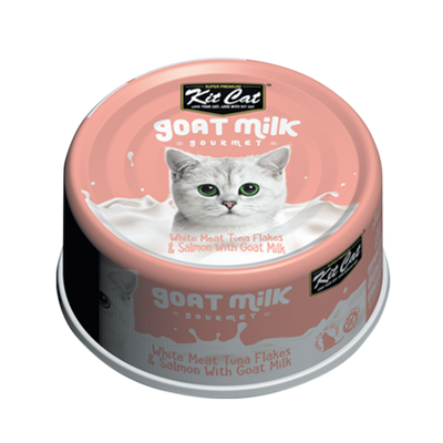 Kit Cat White Meat Tuna Flakes & Salmon With Goat Milk